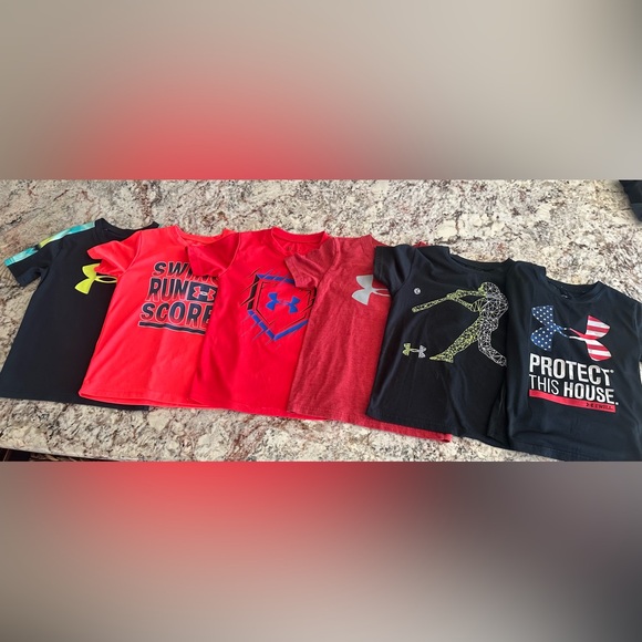 Under Armour Other - Under Armour Kids' Red and Black Short Sleeve Tees